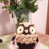Eule gehäkelt als Kuscheltier für Geburtstag, Weihnachten und Co 