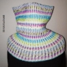 Schlauchschal mit 2 farbigen Patentmuster - handgestrickt  