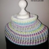 Schlauchschal mit 2 farbigen Patentmuster - handgestrickt  
