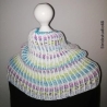 Schlauchschal mit 2 farbigen Patentmuster - handgestrickt  