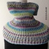 Schlauchschal mit 2 farbigen Patentmuster - handgestrickt  