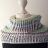 Schlauchschal mit 2 farbigen Patentmuster - handgestrickt  