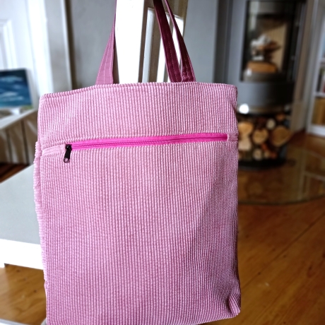 Tragetasche/Cordbeutel/Cordtasche/totebag/rosa Tasche/Beutel