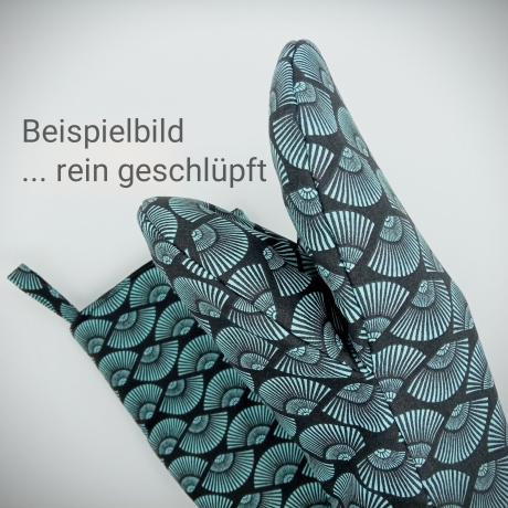 2er Set Ofenhandschuhe * Backhandschuhe aus Baumwolle u.Thermolam