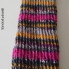  Armstulpen - handgestrickt - Streifen - bunt   