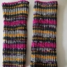  Armstulpen - handgestrickt - Streifen - bunt   