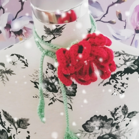 Gehäkelte Blumen Halsband/Damen Accessoires