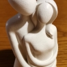 Platte mit Figur, Herz und Kerze