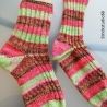 Socken dickere - Gr.38/39 - handgestrickt - Blockstreifen  