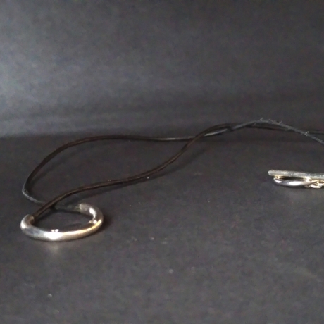 Brillant Ledercollier 925 Silber 0,16ct