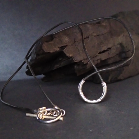 Brillant Ledercollier 925 Silber 0,16ct