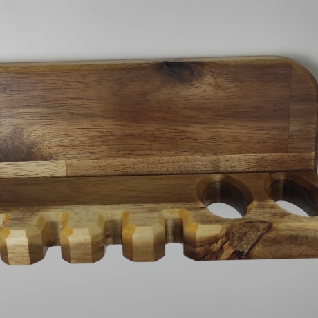 Zahnbürstehalterung und Zahnpastahalterung aus holz