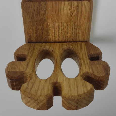 Zahnbürstenhalterung, Zahnpastahalterung aus Holz