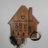 Schlüsselbrett Holz / Schlüsselleiste mit Gravur 