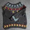 Isländischer Wollpullover - PacMan - Größe XL