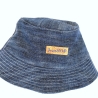 Blauer Fischerhut, Bucket Hat, Sommerhut aus recycelten Jeans