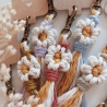 Anhänger Schlüsselanhänger Keychain Daisy Blume Makramee
