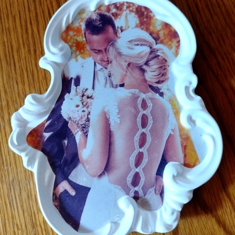 Betonteller (Barock) mit Foto