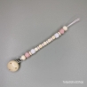 Baby Set Schnullerkette und Greifring  mit Namen des Kindes