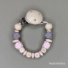 Baby Set Schnullerkette und Greifring  mit Namen des Kindes