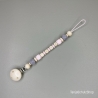 Baby Set Schnullerkette und Greifring  mit Namen des Kindes