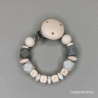 Baby Set Schnullerkette und Greifring  mit Namen des Kindes
