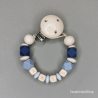 Baby Set Schnullerkette und Greifring  mit Namen des Kindes