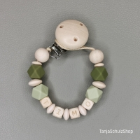 Schnullerkette mit Namen des Kindes