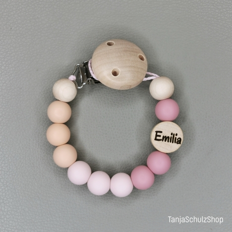 Set Schnullerkette mit Anhänger Regenbogen