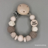 Baby Set Schnullerkette und Greifring - Doppelnamen