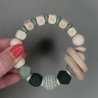 Baby Set Schnullerkette und Greifring  mit Namen des Kindes