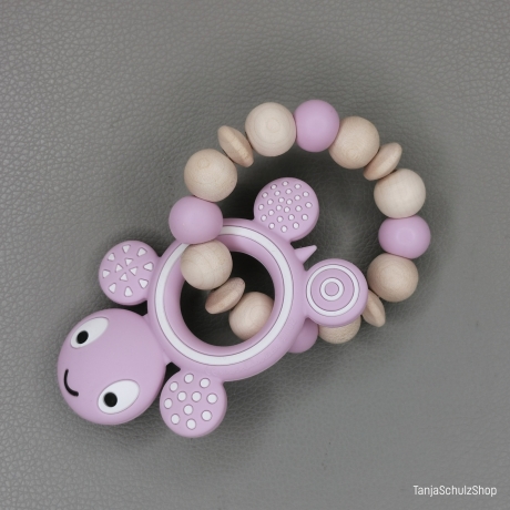 Baby Set Schnullerkette und Greifring  Turtle