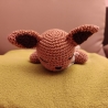 Schlafendes Pokemon Evoli gehäkelt als Kuscheltier und Spielzeug 