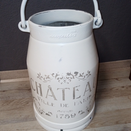10L Milchkanne, upcycled, shabby look