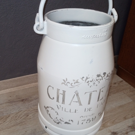 10L Milchkanne, upcycled, shabby look