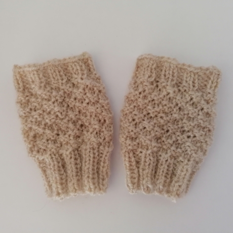 Gestrickte Baby Stulpen Pulswärmer Müffchen 0-6Monate wollfrei