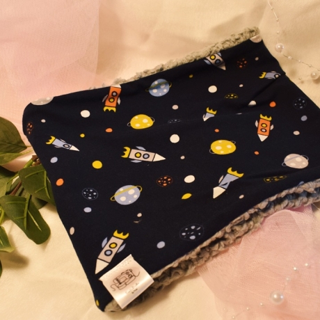 Winterschlauchschal für Kinder / Loop (Raketen)