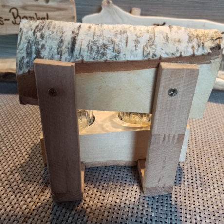 Schnapsbankal aus Holz