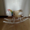 Vintage Retro Holzschaukelpferd Regenbogen-Pegadus