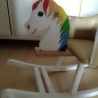 Vintage Retro Holzschaukelpferd Regenbogen-Pegadus