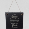 Schieferschild, Schiefertafel, mit Spruch, Deko