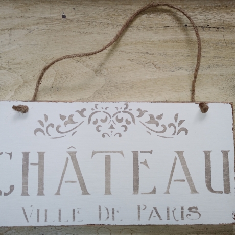 Dekoschild,shabby, Chateau..., Einzelstück, upcycled
