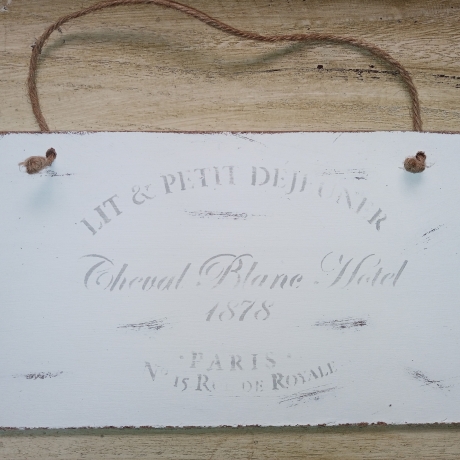 shabby Dekoschild LIT PETIT..., Einzelstück, upcycled