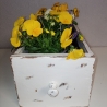 Blumentopf, Pflanzkasten, Echtholz, shabby, upcycled