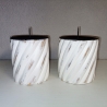 2er Set Kerzenständer, Holz, shabby, upcycled, Set Nr.1