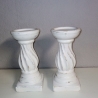 2 Kerzenständer, shabby, upcycled, terracotta, Set Nr.2