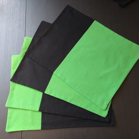 Platzgedecke 4er Set BlackColour schwarz/grün