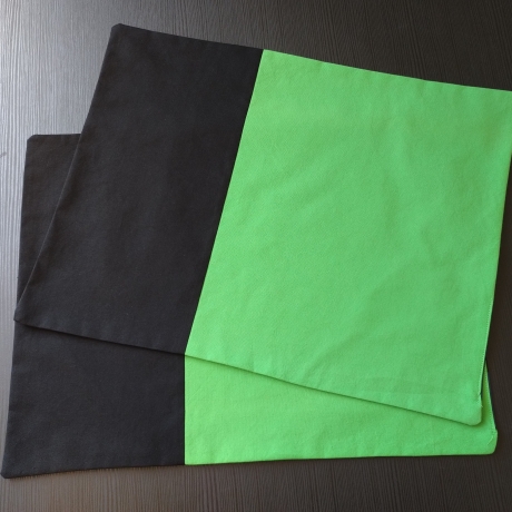 Platzgedecke 4er Set BlackColour schwarz/grün