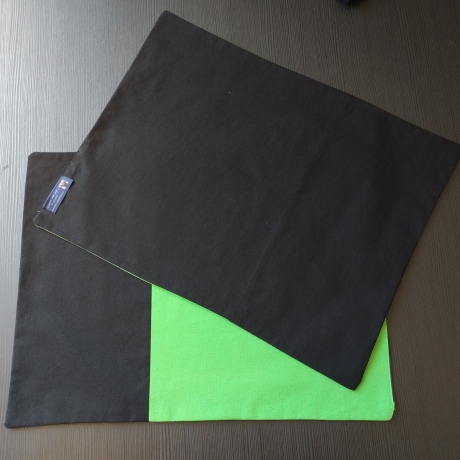 Platzgedecke 4er Set BlackColour schwarz/grün