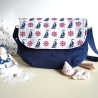 Umhängetasche Damen klein -kleine blaue Cordtasche mit Anker ⚓